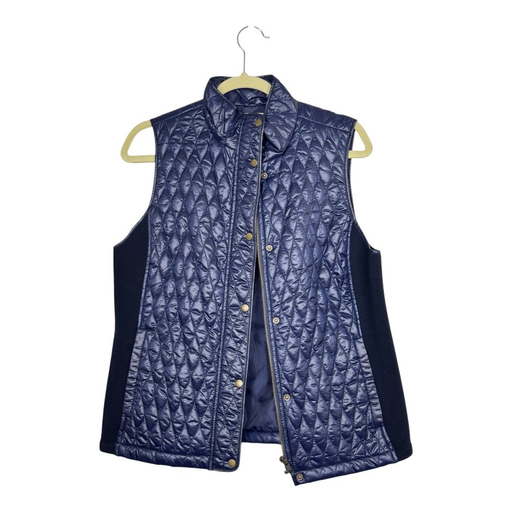 Talbots Navy Quilted‎ Puffer Vest Size Medium